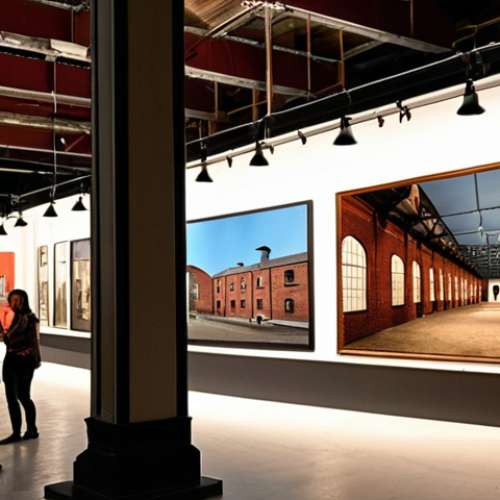 Home 14 **
* **Prompt:** Renovated old textile factory, now a bright and modern museum, showcasing local industry history. People of all ages are interacting with exhibits. Warm lighting, historic architecture blended with modern design.
**