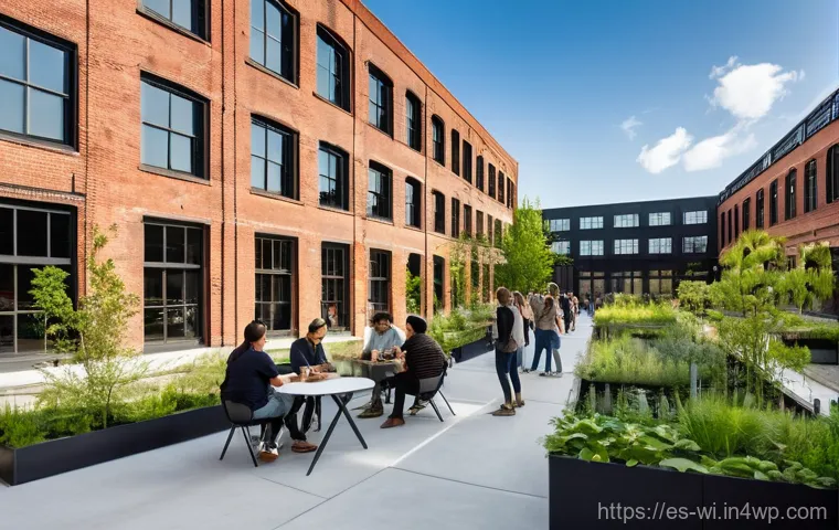 폐공간 활용을 통한 기후 행동 사례 - Prompt 1: Industrial Heritage Reimagined as a Green Hub**
