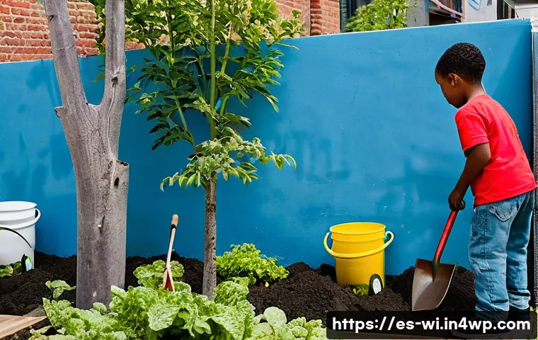 폐공간 활용을 위한 소셜미디어 캠페인 - **Community-Led Urban Garden Transformation:** A vibrant, sunlit scene capturing a diverse group of ...